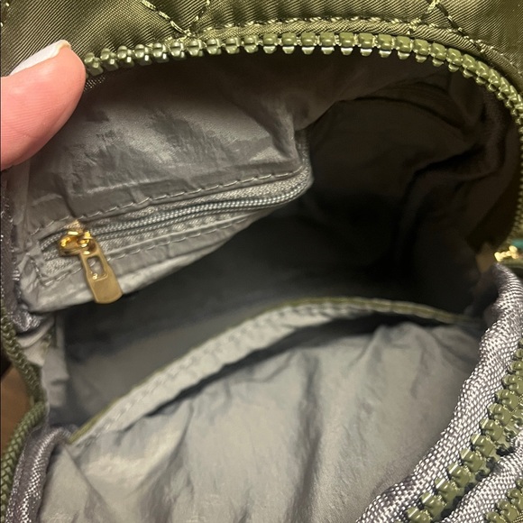Quilted Nylon Olive Green Sling Bag - Falls Creek - Picture 7 of 7
